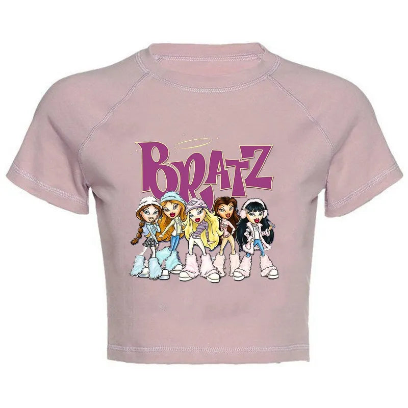 Women's Y2K Gothic Cartoon Print T-Shirt Trendy