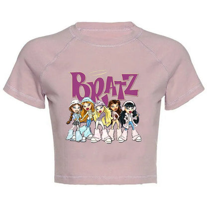 Women's Y2K Gothic Cartoon Print T-Shirt Trendy