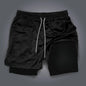 Dragon Ball Men's Double-layer Shorts Son Goku Summer Japanese Anime Fake Two-piece Sports Fitness Quick-drying Shorts