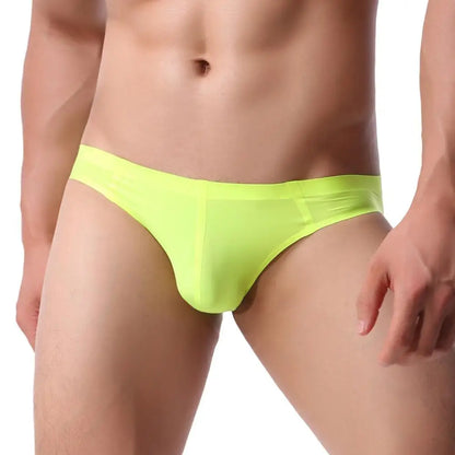 BRAVE PERSON Men's Ultra-thin Seamless Underwear Briefs Ice Silk Cool Sexy Low Waist Men Briefs