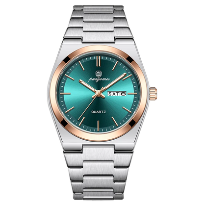 PAAZOMU Luxury Sport Quartz Man Wristwatch Waterproof Luminous Date Week Men Watches Stainless Steel Men's Watch Male Reloj+box