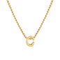 Vnox Chic Tiny A-Z Letters Necklaces for Women Girls, Gold Color Stainless Steel Initial Chokers,Small Pendent Necklaces Jewelry