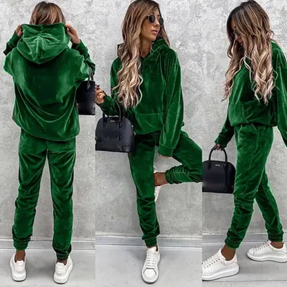 Autumn Winter Tracksuit Women Two Piece Set Oversized Hoodie