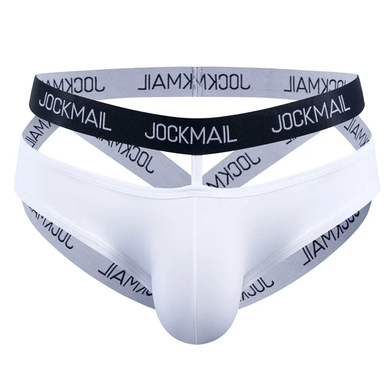 Jockmail Men Sexy G String Thong Erotic Jockstrap Bondage Gay Underwear Penis Pouch Strap Harness Hollow Lingerie Sissy Panties