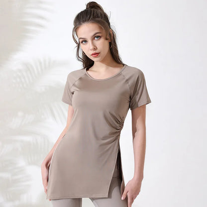 FlexFit Women’s Yoga Top with Side Drawstrings