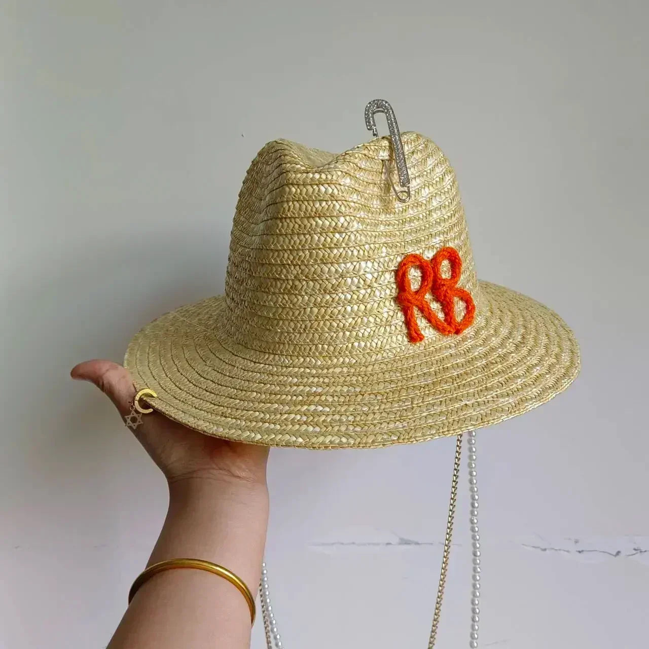 Straw summer hat French elegant ladies seaside travel sun hat Hepburn style wide brim hat  햇빛가리개 모자 모자