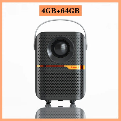 HONGTOP P10 Smart 4K Android WiFi Portable 1080P Home Theater Video LED Bluetooth Mini Projector 4GB 64GB Android 10  Projector