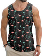2024 New Summer Fashion Men's Sleeveless T-Shirt Classic Hawaiian Beach Coconut Print Men's Vest Extreme Sports Surf Vest
