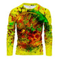 Fashion Colorful Graffiti 3d Printed Men's Long Sleeve Top Trend Creative T-Shirt Casual Loose O Collar Quality Comfortable Top