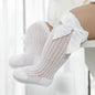 0-36m Baby Girl Socks Toddler Big Bow Cotton Summer Mesh Infant Knee