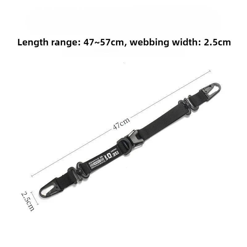 Outdoor Camping Multifunctional Hanging Strap Tactical Molle Storage Bag Shoulder Strap Durable Carabiner Clips for TravelHiking