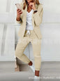 2 Piece Women's Autumn Winter Suit Fashion Slim Fit Lace-Up Small Feet