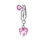 Clip On Belly Button Ring Butterfly Copper Zircon Pink Fake Belly Piercing Umbilical Navel Body Jewelry Trendy Fashion Style