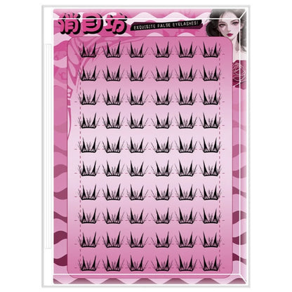 Self Adhesive Cluster Lash Extensions No Glue Needed Fluffy Manga Individual Lashes Reusable False Eyelashes For Daily Makeup