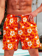 Men's High-Tech 3D Printed Aloha Shorts - Realistic Jungle Foliage & Exotic Hibiscus Designs for Poolside & Streetwear