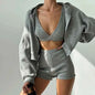 Solid Sport 3-Piece Women's Tracksuit Set