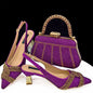 Women's Shoes and Bag Set with Rhinestone ED129
