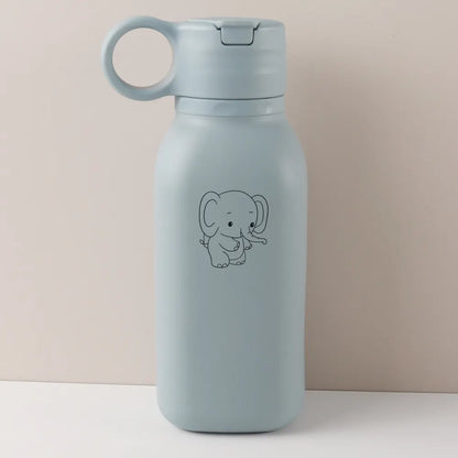 450ml Custom Name Silicone Straw Cup, Personalized Cartoon Pattern