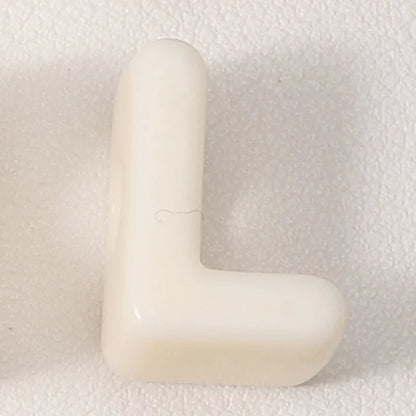 20pcs Beige Acrylic Large Hole Letter Loose Beads DIY Necklace