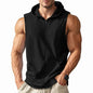 Men's Hooded Zipper Tank Top Fitness Vest