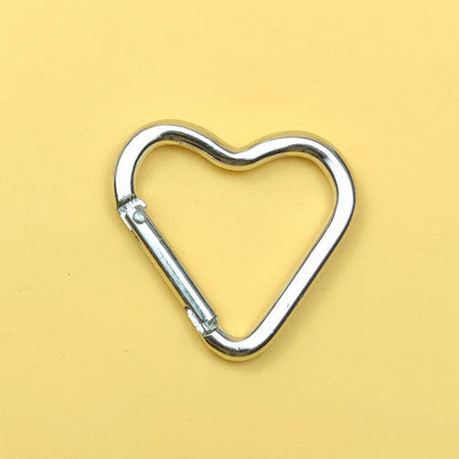 1 Pcs Heart-Shaped Aluminum Carabiner Key Chain Clip Outdoor Keyring