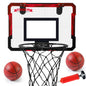 MQUDUO Door Mounted Mini Basketball Hoop Set with 3 Balls, Padded Backboard and Foldable Rim for Dorm Room Basketball Challenge