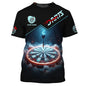 Fashion 3d Printed Darts T Shirt For Men Hot Sale Loose Short Sleeves Unisex Summer Street Tee Shirts Game Dart Pattern T-shirt