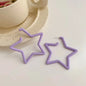 Simple Big Round Star Heart Hoop Earrings For Women Geometric Plastic Exaggerated Earring Hyperbole Trendy Ring Earrings Jewelry