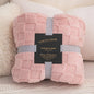 Waffle Blanket, Winter Knitted Blanket, Jacquard Braid Blanket, Warm Gift Blanket ,for Bed Sheet or Sofa Cover Four-season