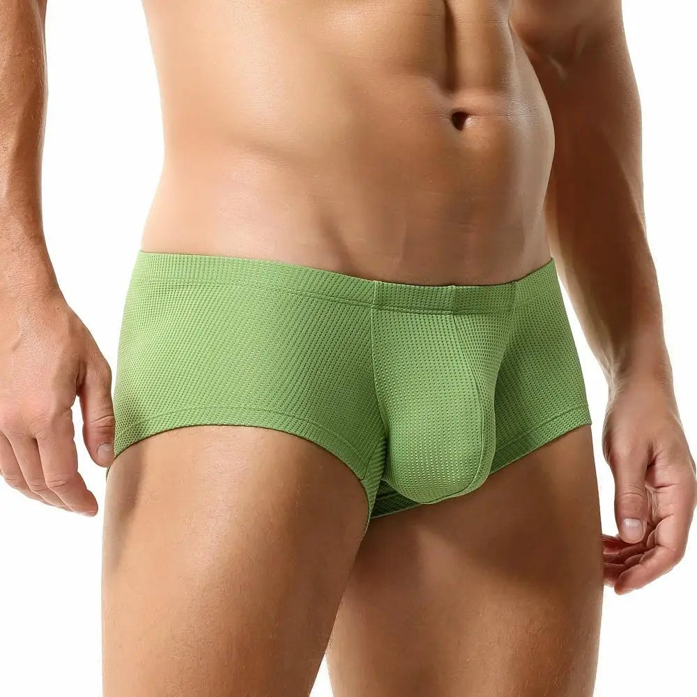 TAUWELL New Men's Boxers Mesh Breathable Sexy Underwear Boxershorts Low Waist Underpants Male Panties Boxer