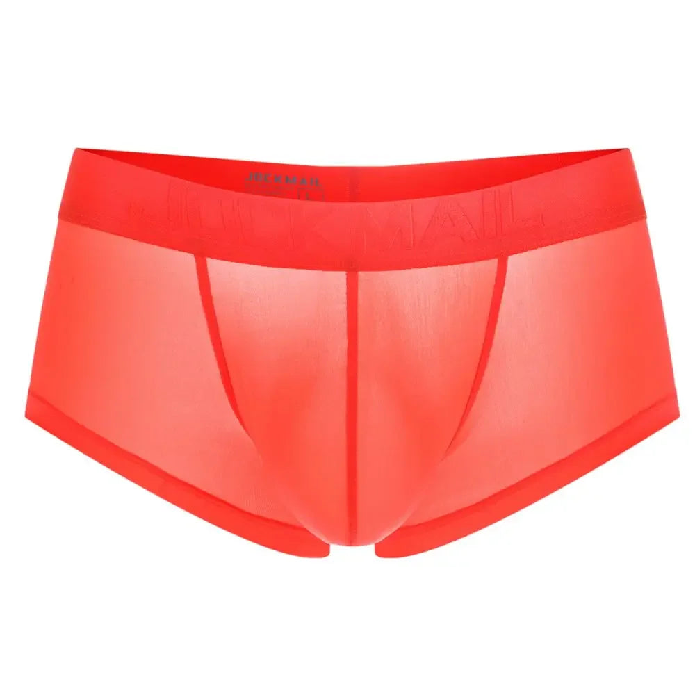 Sexy Underwear Men Boxer Panty Shorts Ice Silk Original  Panties Breather Boxer Briefs Ultra-thin Transparent Fun Gay Underwear