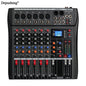 Audio Mixer 6/8/12 Channels Professional DJ Mixer LR Microphone/line