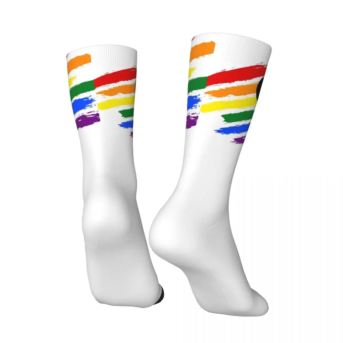 Men's Socks Pup Paw Rainbow Crew Socks