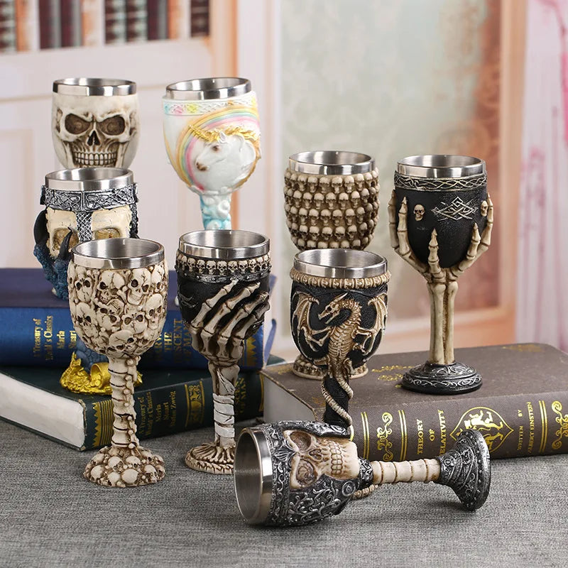 Coolest Gothic Resin Stainless Steel Dragon Goblet