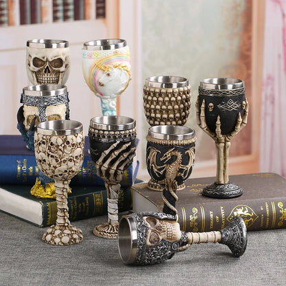 Coolest Gothic Resin Stainless Steel Dragon Goblet
