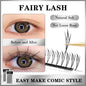 Winky Beauty Premade Elf Eyelash Comic Spire Cosplay C/D Curl Anime Effect Soft Plume Fluttering Manga Eyelash Extensions