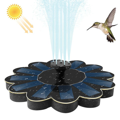 Solar Fountain Pump Bird Bath Fountain Garden Outdoor Water Pool Pond Floating Decor With 5 Nozzles Solar Panel