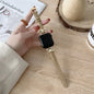 Apple Watch Slim Leather Band with Decorative Connectors