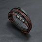 Men's Musical Symbol Leather Bracelet Vintage Creative Men's Bracelet Music Symbol Simple Leather Multi-Layer Bracelet