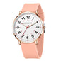 Women's Arabic Numeral Silicone Quartz Watch