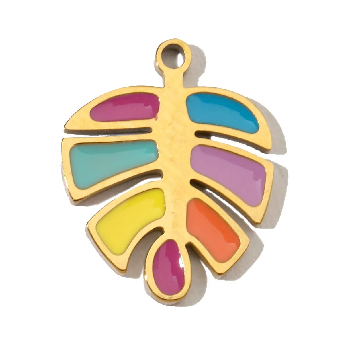 3pcs/Lot Stainless Steel Enamel Plam Flip Flop Shell Diy Charm Women Watermelon Strawberry Necklace Pendant Summer Ocean Jewelry