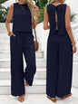Summer New Women's Fashion Sleeveless Tank Top Casual Pants Set