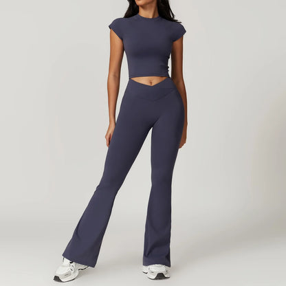Women's 2-Piece Yoga Set: Crop Top & Leggings