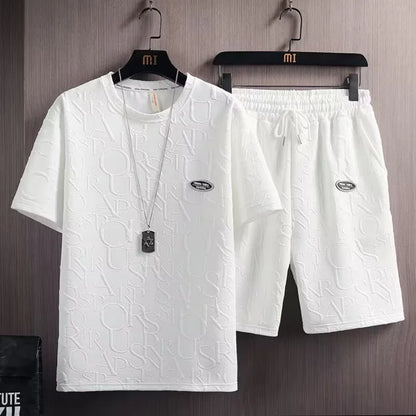 Men's Waffle Summer Casual Tracksuit Set