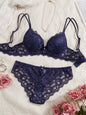 Single of Women's Underwear Set Sexy Lace Patchwork with Push Up Bra Romantic Sheer Women's Panties