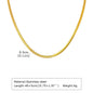 Stainless Steel Snake Chain Necklace for Women Men, Silver Color Herringbone Choker Flat Neck Chain 40-60cm Summer Jewelry