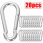50/10pcs Mini Carabiner Keychain Alluminum Alloy D Type Buckle Spring