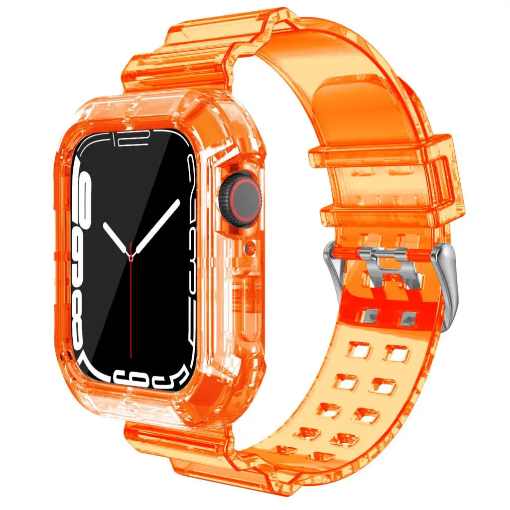 Apple Watch Transparent Silicone Band with Matching Case