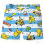 Summer Psyduck Beach Shorts Pokemon Cartoon Quick Dry Board Shorts