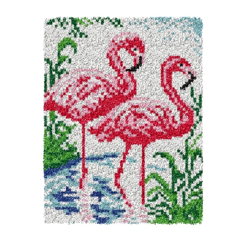 Latch Hook Rug Kit Crochet Carpet DIY Rug Crochet Yarn Kits Fashion Cartoon Pattern Gift Carpet Making Kit for Festival Carpet